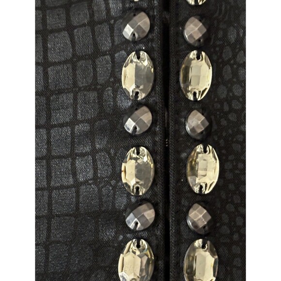 Ruby Rd Womens Faux Alligator Blazer Size 18W Plus Cropped Jacket Embellished - Picture 7 of 14